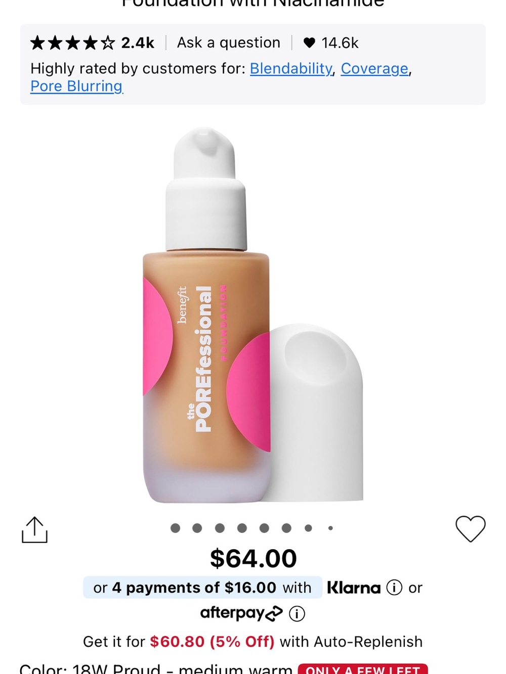Benefit Porefessional foundation